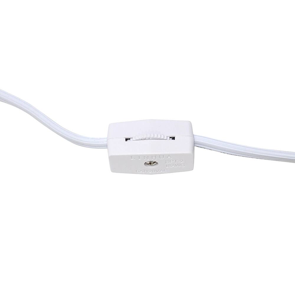 Alt View 16. Simple Designs - Petite Faux Stone Table Lamp with Fabric Shade - Gray base/White Shade.