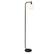 Front. Simple Designs - Modern Iron Lantern Floor Lamp with Glass Shade - Black.