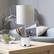 Alt View 12. Simple Designs - Hammered Metal Organizer Table Lamp with USB charging port and Fabric Shade - White base/White shade.