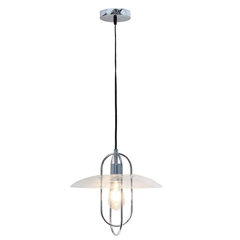 Front. Lalia Home - 1 Light Elongated Metal Pendant Light - Chrome.
