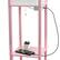 Alt View Zoom 14. Simple Designs - Floor Lamp Etagere Organizer Storage Shelf w 2 USB Charging Ports, 1 Charging Outlet & Linen Shade - Light Pink.