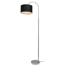 Brushed Nickel base/Black shade