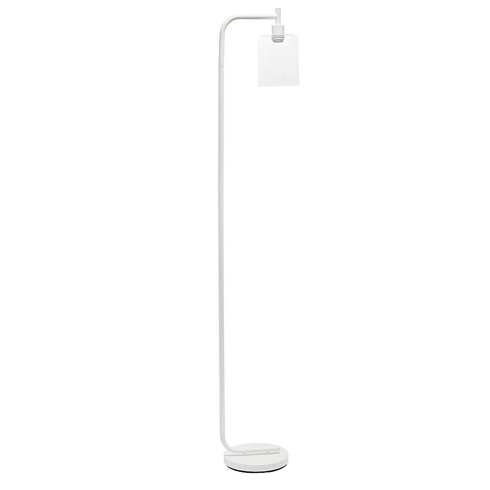 Alt View Zoom 13. Simple Designs - Modern Iron Lantern Floor Lamp with Glass Shade - White.