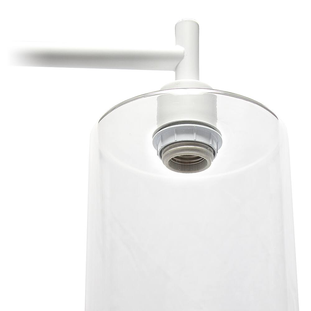 Alt View Zoom 14. Simple Designs - Modern Iron Lantern Floor Lamp with Glass Shade - White.