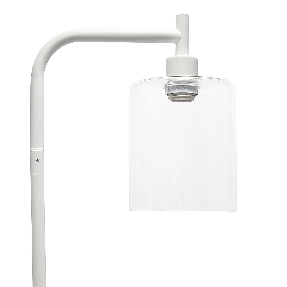 Alt View Zoom 15. Simple Designs - Modern Iron Lantern Floor Lamp with Glass Shade - White.