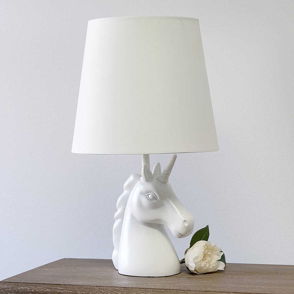 Alt View 11. Simple Designs - Sparkling Iridescent and White Unicorn Table Lamp - Iridescent.