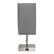 Alt View 14. Simple Designs - Petite Stick Lamp with USB Charging Port and Fabric Shade - Brushed Nickel base/Gray shade.