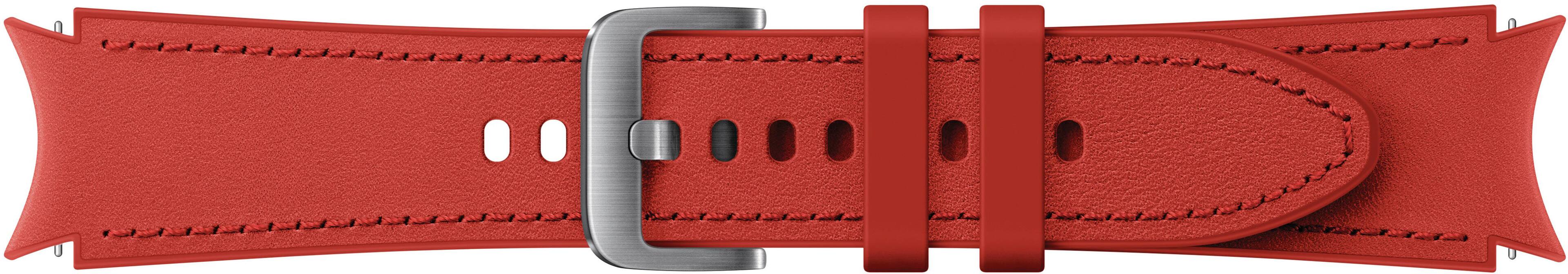 Alt View 12. Samsung - Hybrid Watch Band for Galaxy Watch4, Galaxy Watch4 Classic, Galaxy Watch5 and Galaxy Watch5 Pro S/M - Red.