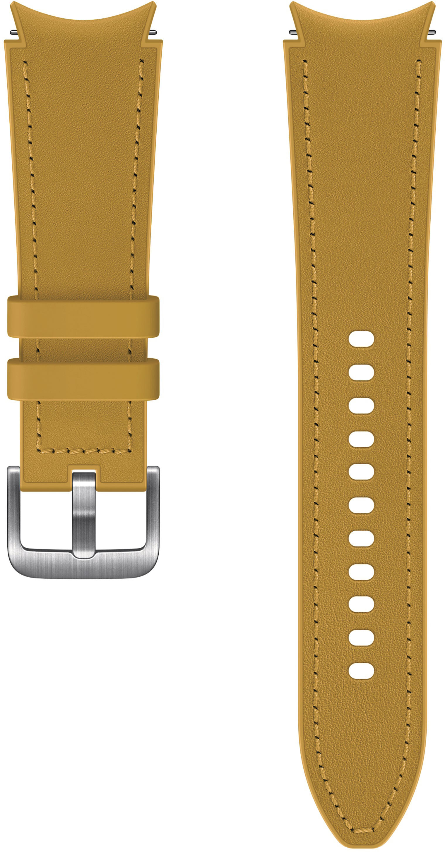 Samsung Galaxy Watch4, Galaxy Watch4 Classic Hybrid Leather Band, M/L, Mustard (ET-SHR89LYEGUJ)
