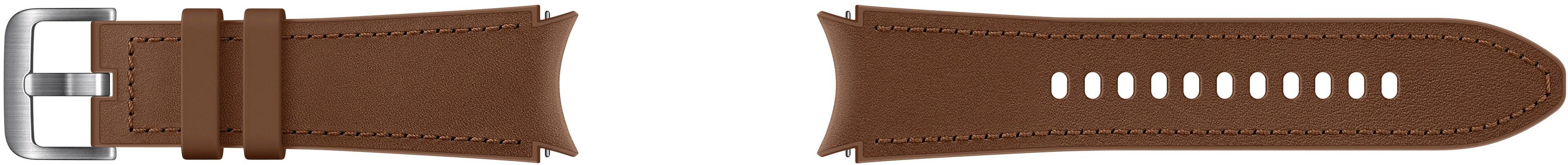 Alt View 12. Samsung - Hybrid Watch Band for Galaxy Watch4, Galaxy Watch4 Classic, Galaxy Watch5 and Galaxy Watch5 Pro S/M - Camel.