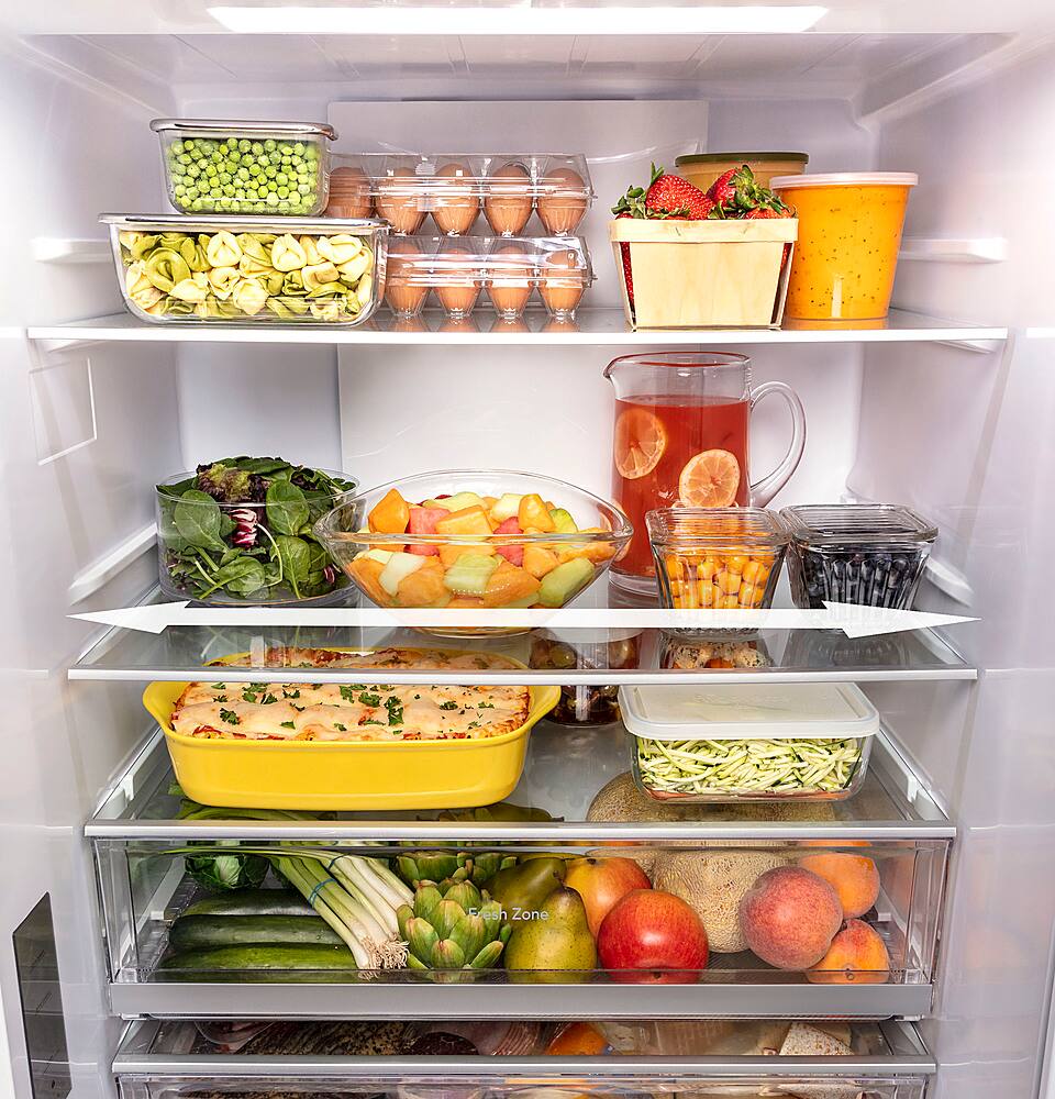 Alt View 15. GE - ® ENERGY STAR® 17.7 Cu. Ft. Bottom-Freezer Refrigerator - Stainless Steel.