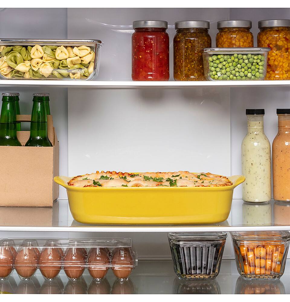 Alt View 27. GE - ® ENERGY STAR® 17.7 Cu. Ft. Bottom-Freezer Refrigerator - Stainless Steel.