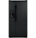 Front Zoom. GE - 23.2 Cu. Ft. Side-by-Side Refrigerator with External Ice & Water Dispenser - High gloss black.