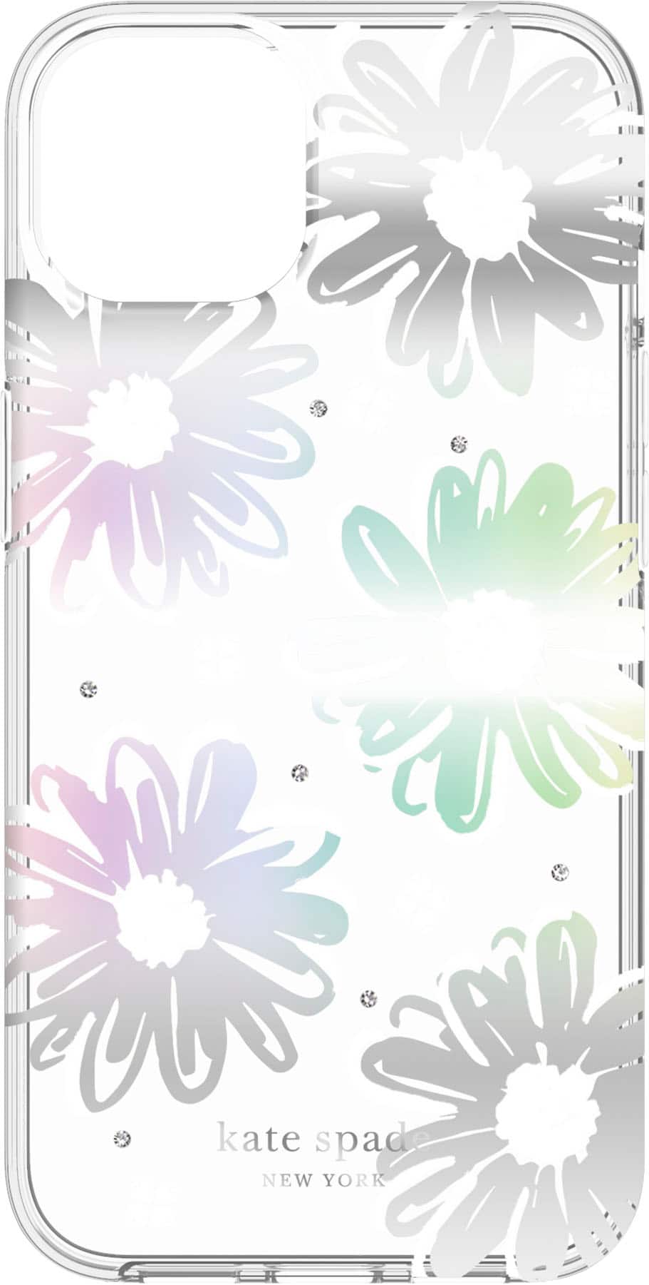 Front. kate spade new york - Protective Hardshell Case for iPhone 13 - Daisy.