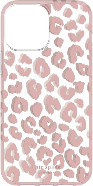 Front Zoom. kate spade new york - Protective Hardshell Case for iPhone 13/12 Pro Max - Leopard Pink.