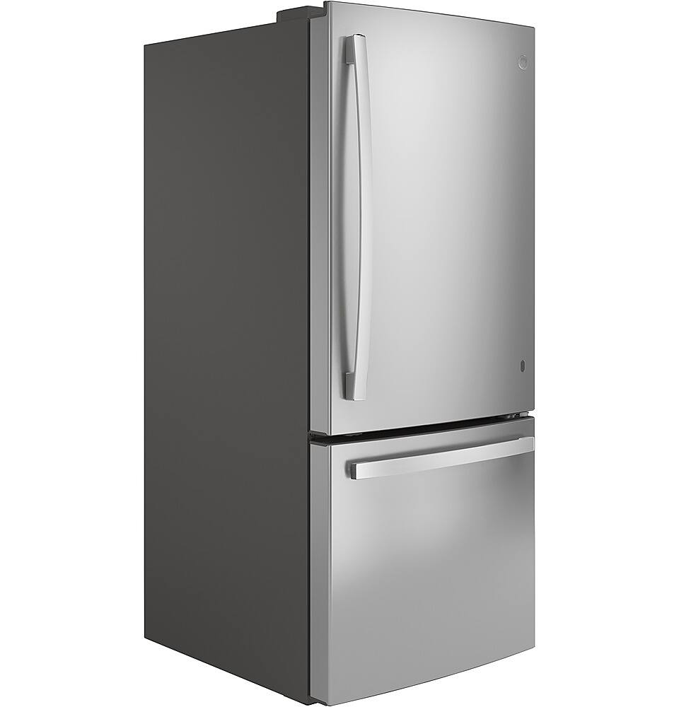 Alt View 13. GE - 21.0 Cu. Ft. Bottom-Freezer Refrigerator - Stainless Steel.