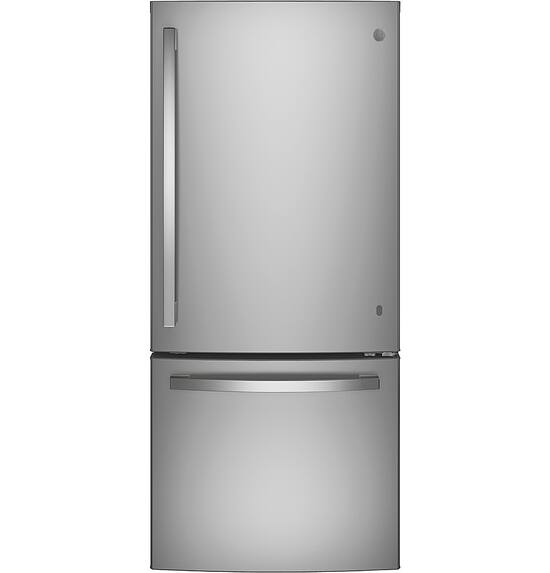 GE 21.0 Cu. Ft. Bottom Freezer Refrigerator Stainless Steel