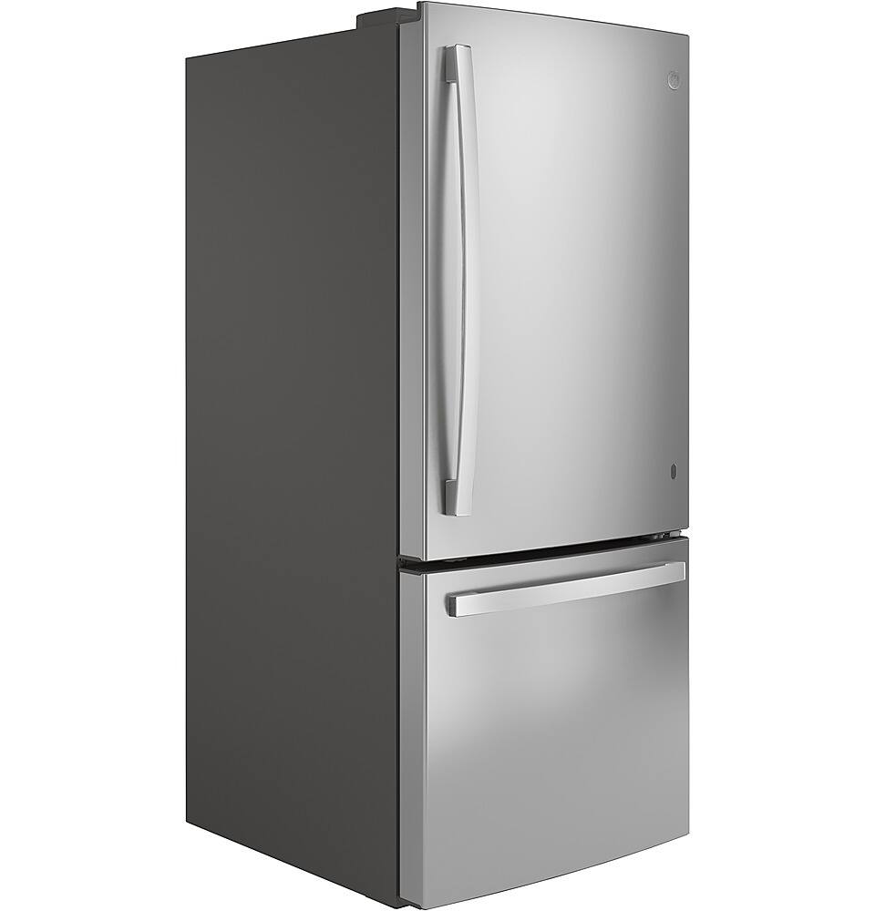 Alt View 13. GE - 21.0 Cu. Ft. Bottom-Freezer Refrigerator - Stainless Steel.