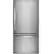 Front. GE - 24.8 Cu. Ft. Bottom-Freezer Refrigerator - Stainless Steel.