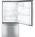 Alt View Zoom 12. GE - 24.8 Cu. Ft. Bottom-Freezer Refrigerator - Fingerprint resistant stainless steel.
