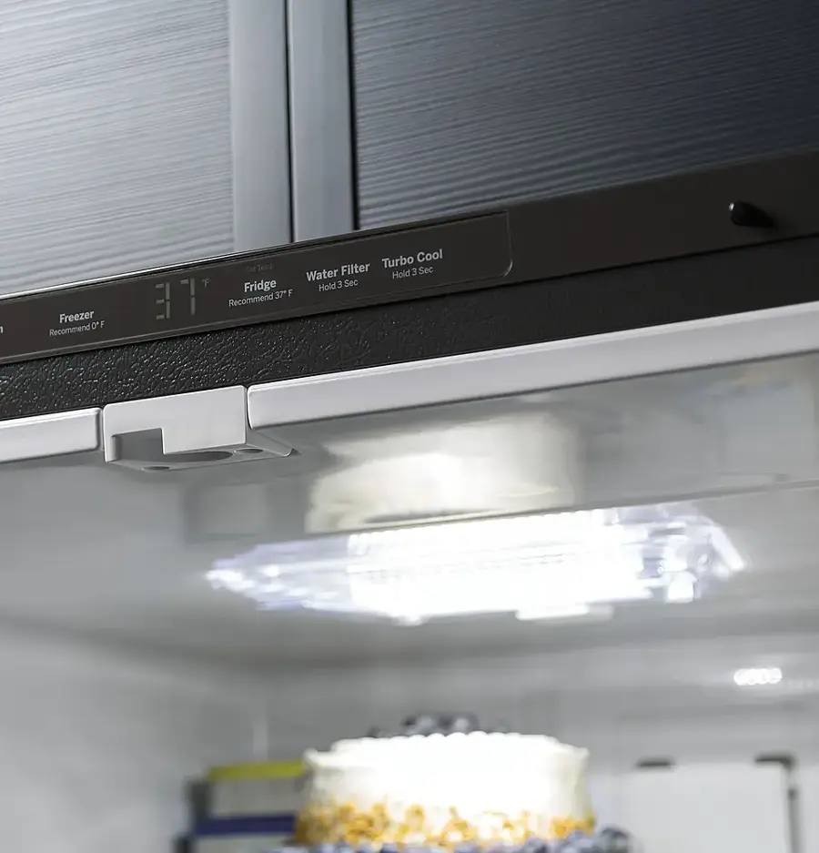 Alt View 18. GE - 24.8 Cu. Ft. Bottom-Freezer Refrigerator - Stainless Steel.