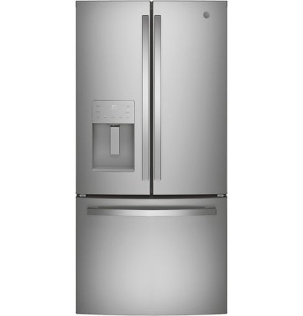 GE - 23.7 Cu. Ft. French Door Refrigerator - Stainless Steel