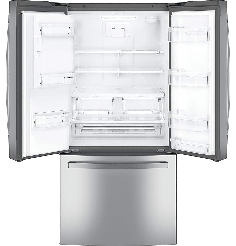 Alt View 12. GE - 23.7 Cu. Ft. French Door Refrigerator - Stainless Steel.