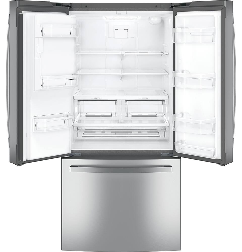 Alt View 12. GE - 23.7 Cu. Ft. French Door Refrigerator - Stainless Steel.