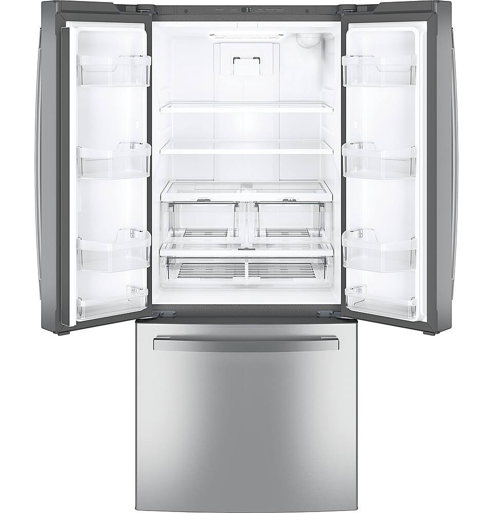 Alt View 12. GE - 20.8 Cu. Ft. French Door Refrigerator - Stainless Steel.