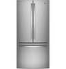 Front. GE - 24.7 Cu. Ft. French Door Refrigerator - Stainless Steel.