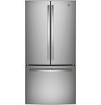 Front. GE - 24.7 Cu. Ft. French Door Refrigerator - Stainless Steel.