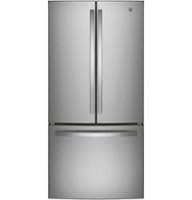 GE - 24.7 Cu. Ft. French Door Refrigerator - Stainless steel - Front_Zoom