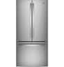 GE - 33 in. Wide 24.7 Cu. Ft. French Door Refrigerator with Internal Water Dispenser - Stainless Steel