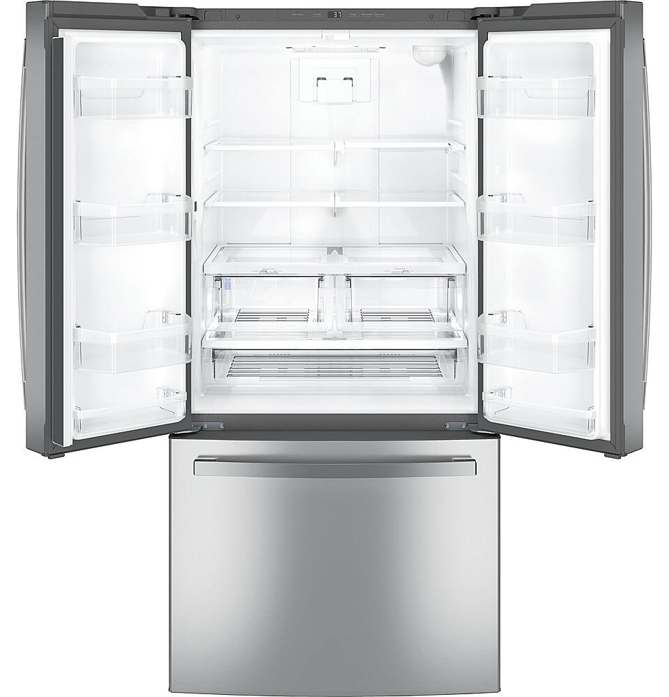 Alt View 12. GE - 24.7 Cu. Ft. French Door Refrigerator - Stainless Steel.