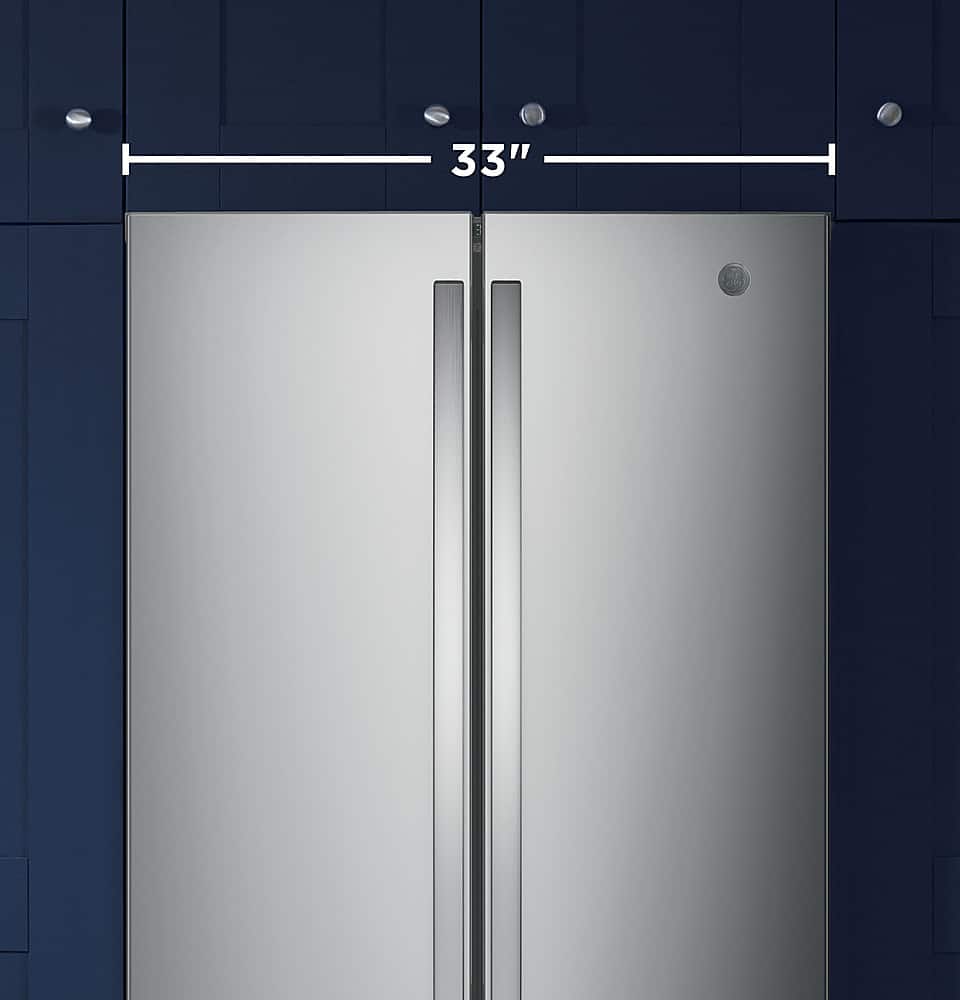 Alt View 15. GE - 24.7 Cu. Ft. French Door Refrigerator - Stainless Steel.