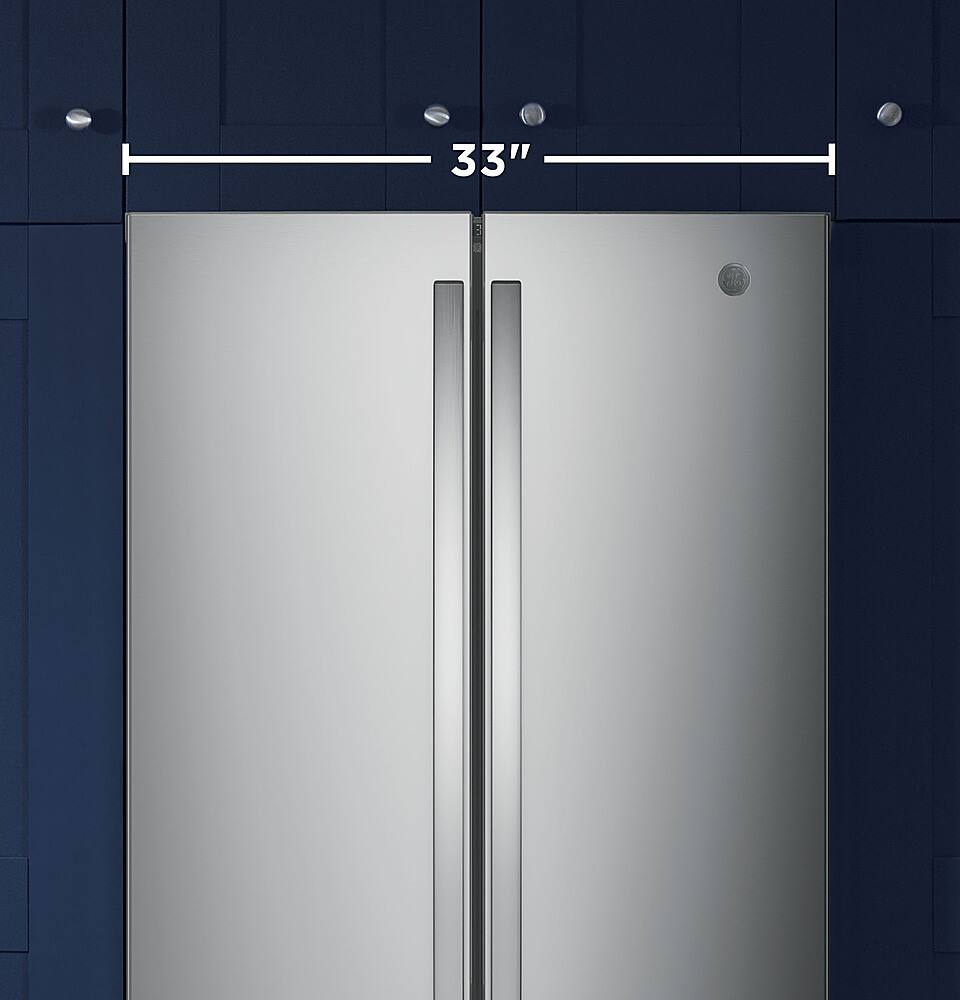 Alt View 15. GE - 24.7 Cu. Ft. French Door Refrigerator - Stainless Steel.