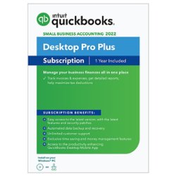 QuickBooks - Desktop Pro Plus 2022 (1 User) (1-Year Subscription) - Windows - Front_Zoom