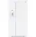 Front. GE - 23.2 Cu. Ft. Side-by-Side Refrigerator with External Ice & Water Dispenser - High-Gloss White.