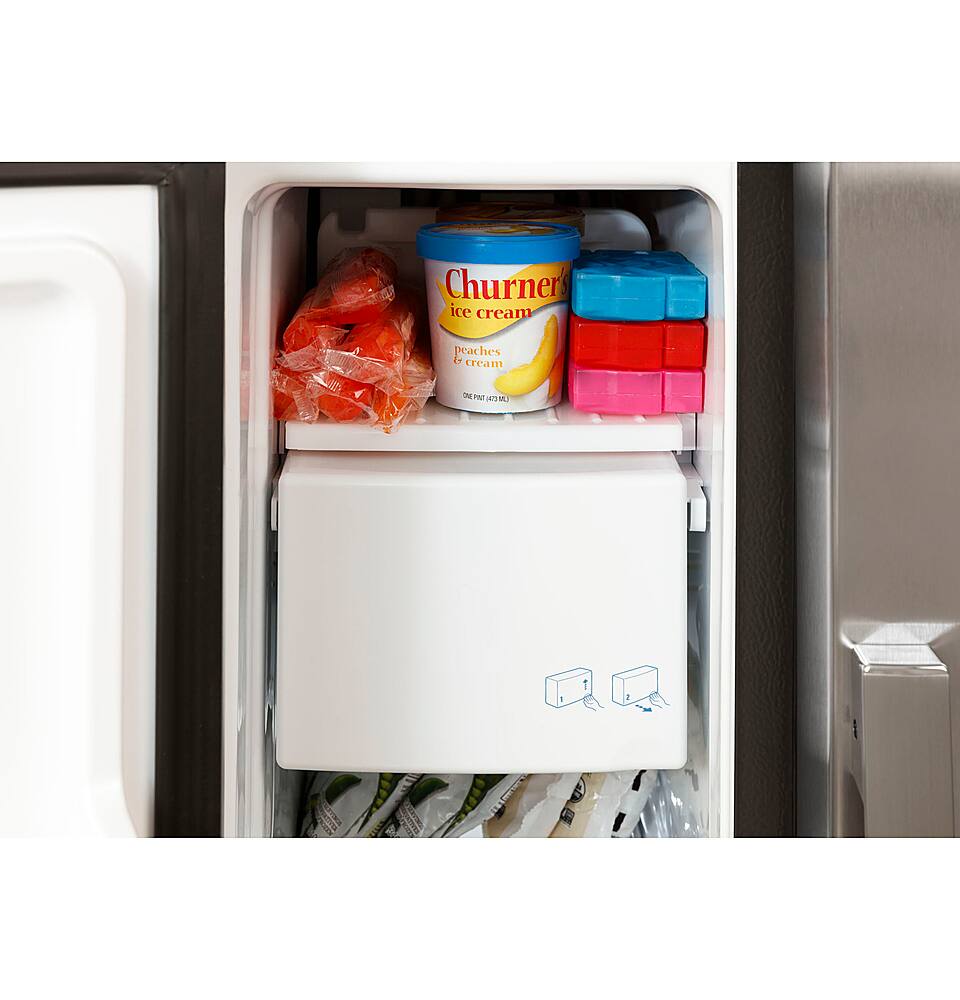 Alt View 22. GE - 23.2 Cu. Ft. Side-by-Side Refrigerator with External Ice & Water Dispenser - High Gloss White.