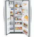 Alt View Zoom 11. GE - 23.0 Cu. Ft. Side-by-Side Refrigerator with Thru-the-Door Ice and Water - Stainless steel.