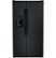 Front Zoom. GE - 25.3 Cu. Ft. Side-by-Side Refrigerator with External Ice & Water Dispenser - High gloss black.