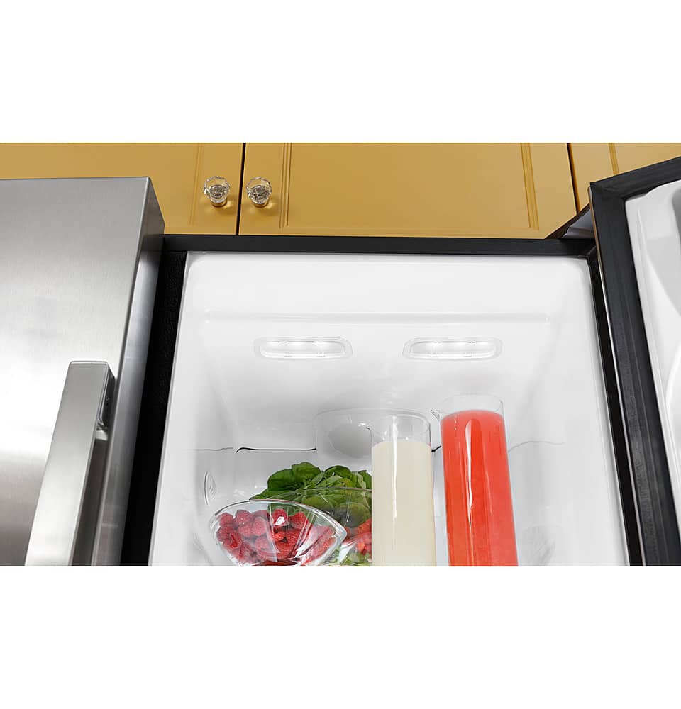 Alt View 16. GE - 25.3 Cu. Ft. Side-by-Side Refrigerator with External Ice & Water Dispenser - High Gloss Black.