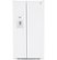 Front Zoom. GE - 25.3 Cu. Ft. Side-by-Side Refrigerator with External Ice & Water Dispenser - High gloss white.