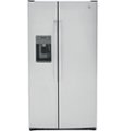 Front Zoom. GE - 25.3 Cu. Ft. Side-by-Side Refrigerator with Thru-the-Door Ice and Water - Stainless steel.