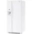 Left. GE - 23.0 Cu. Ft. Side-by-Side Refrigerator with External Ice & Water Dispenser - High Gloss White.