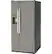 Left. GE - 23.0 Cu. Ft. Side-by-Side Refrigerator with External Ice & Water Dispenser - Slate.
