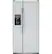 Front. GE - 23.0 Cu. Ft. Side-by-Side Refrigerator with External Ice & Water Dispenser - Stainless Steel.