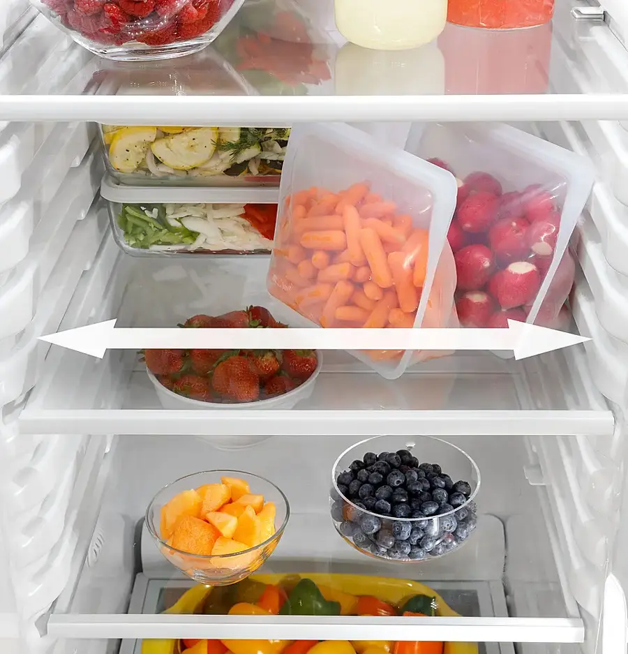Alt View 26. GE - 23.0 Cu. Ft. Side-by-Side Refrigerator with External Ice & Water Dispenser - Stainless Steel.