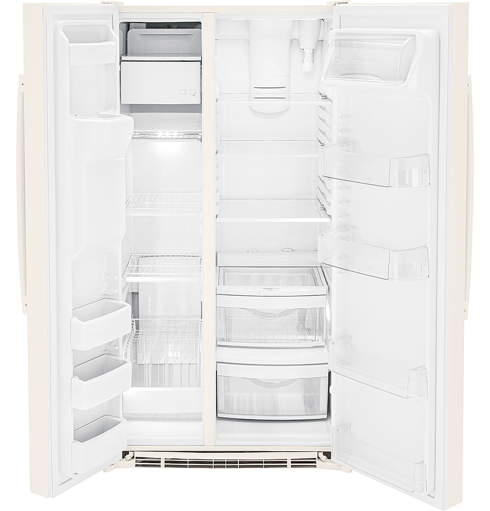 Best Buy: GE 25.3 Cu. Ft. Side-by-Side Refrigerator with External Ice ...