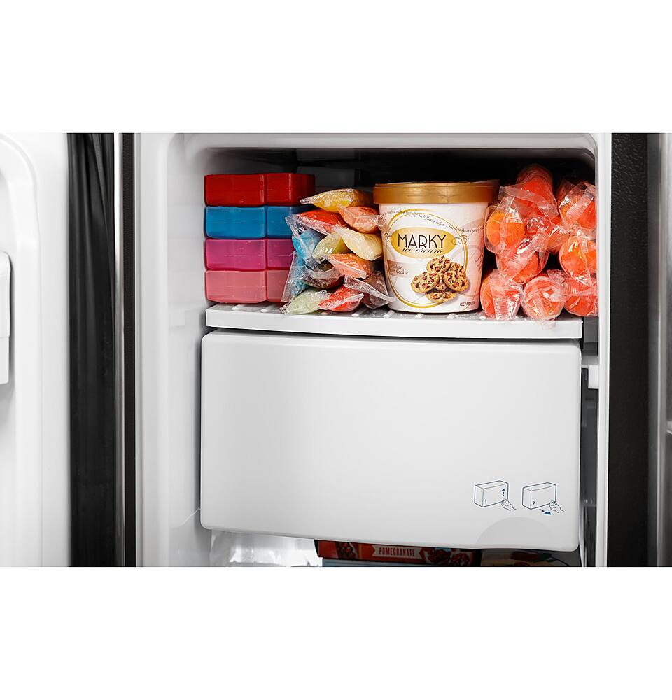 ge 25.3 cu ft side by side refrigerator in bisque